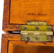 wood box - interior left hinge close-up